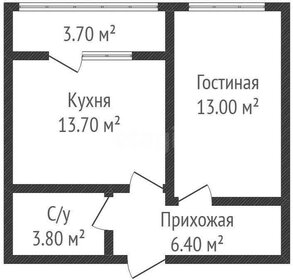 Квартира 37,2 м², 1-комнатная - изображение 1