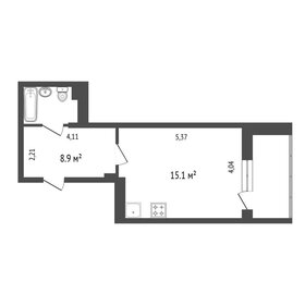 Квартира 34,2 м², студия - изображение 2