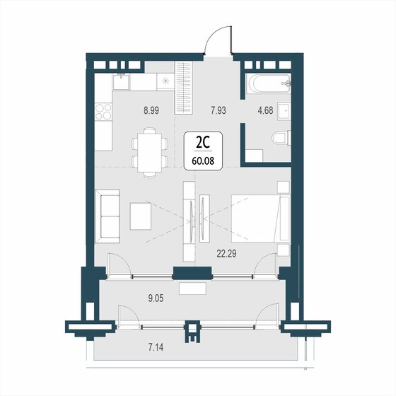 55,4 м² дом, 4,9 сотки участок 5 800 000 ₽ - изображение 91