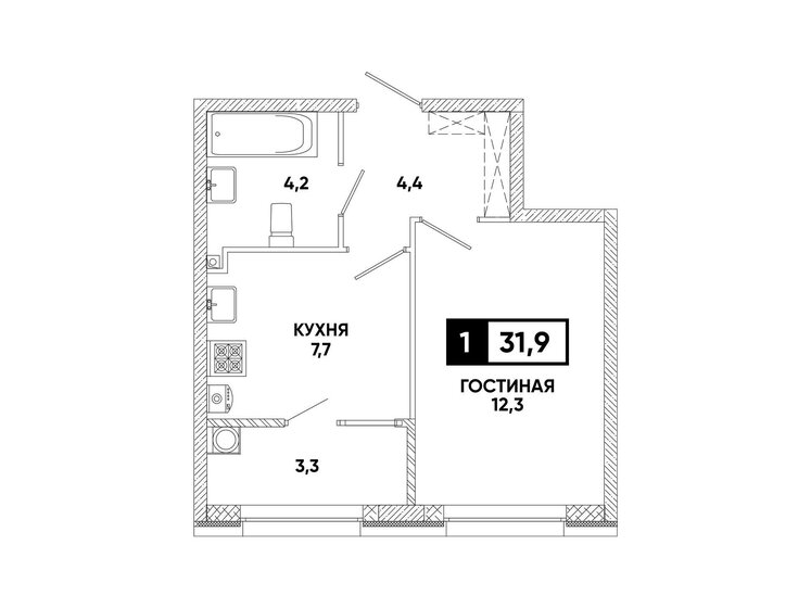 37 м², 1-комнатная квартира 3 650 000 ₽ - изображение 53