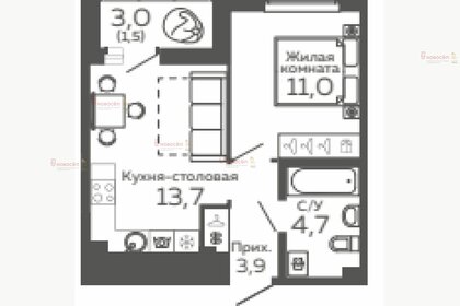 Квартира 37 м², 1-комнатная - изображение 1