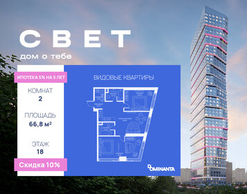 Квартира 66,8 м², 2-комнатная - изображение 1
