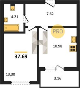 Квартира 37,7 м², 1-комнатная - изображение 1