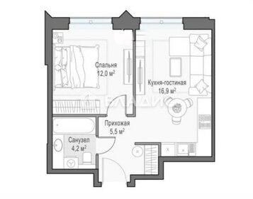 Квартира 38,2 м², 1-комнатная - изображение 1