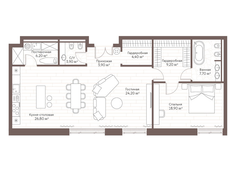 115 м², квартира-студия 83 750 000 ₽ - изображение 105