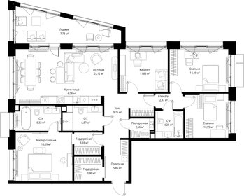 Квартира 135,7 м², 4-комнатная - изображение 2