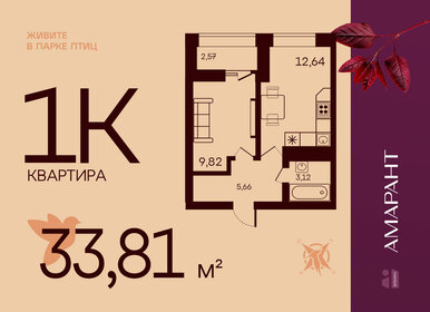 Квартира 33,8 м², 1-комнатная - изображение 1
