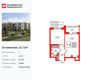 Квартира 32,7 м², 1-комнатная - изображение 1