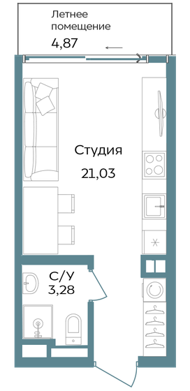 72 м², 4-комнатная квартира 12 700 000 ₽ - изображение 90