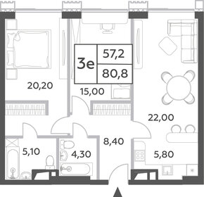Квартира 80,8 м², 3-комнатная - изображение 1