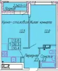 Квартира 32,4 м², 1-комнатная - изображение 5