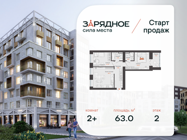 Квартира 63 м², 2-комнатная - изображение 1