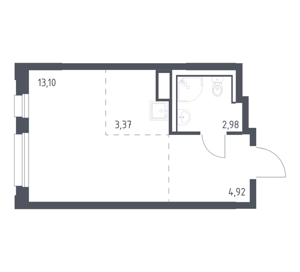 23 м², квартира-студия 3 840 000 ₽ - изображение 116