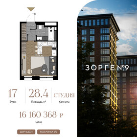 Квартира 28,4 м², студия - изображение 1