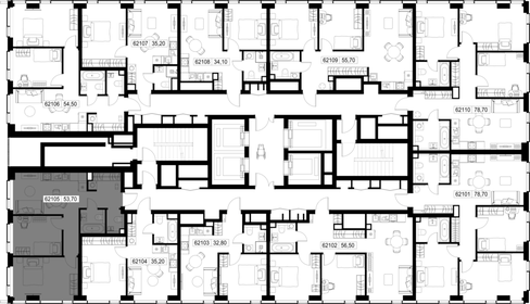 Квартира 53,7 м², 2-комнатная - изображение 2
