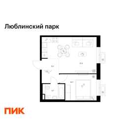 Квартира 40,9 м², 1-комнатная - изображение 1