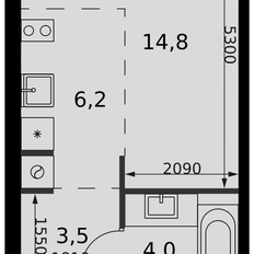 Квартира 28,5 м², студия - изображение 2