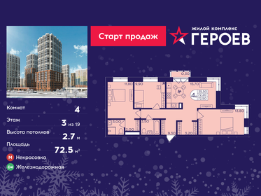 Квартира 72,5 м², 4-комнатная - изображение 1