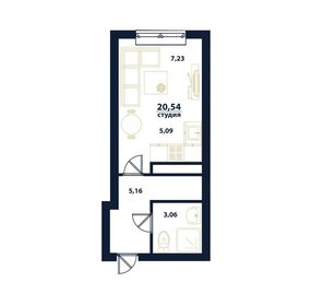 Квартира 20,5 м², 1-комнатная - изображение 1
