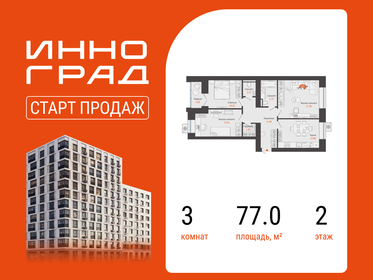 Квартира 77 м², 3-комнатная - изображение 1
