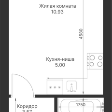 Квартира 24,4 м², студия - изображение 2