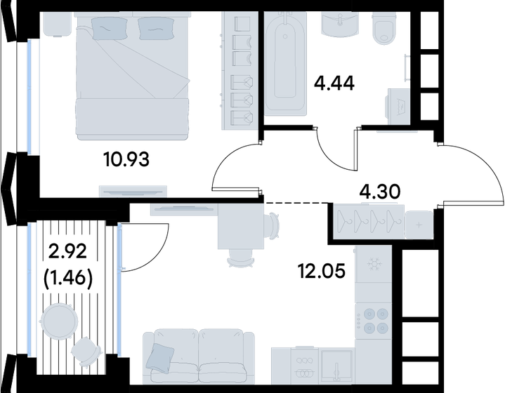 74 м², 3-комнатная квартира 5 990 000 ₽ - изображение 81