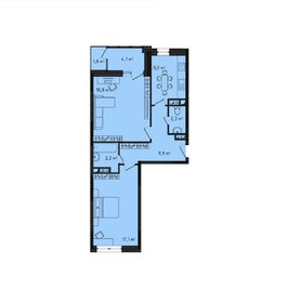 Квартира 59,7 м², 2-комнатная - изображение 2