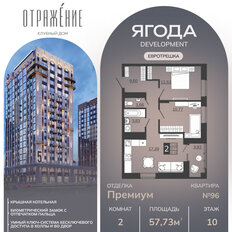 Квартира 57 м², 2-комнатная - изображение 3