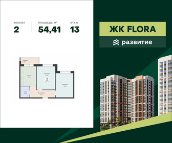 Квартира 54,4 м², 2-комнатная - изображение 1