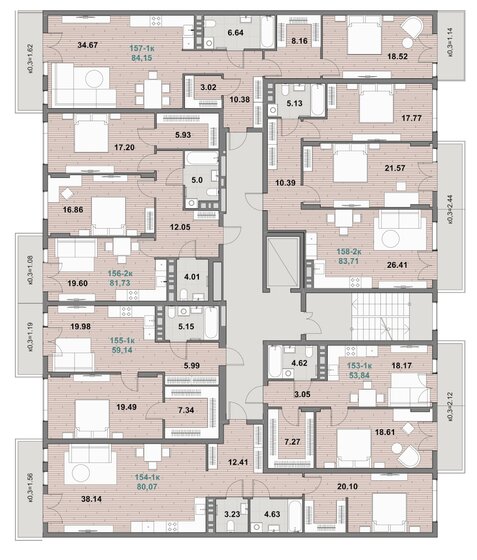 51,9 м², 2-комнатная квартира 8 148 490 ₽ - изображение 39