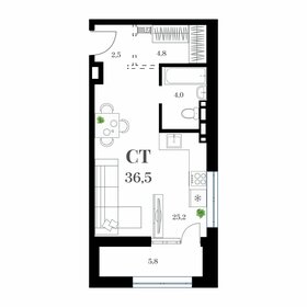 Квартира 31,5 м², 1-комнатная - изображение 1