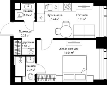 Квартира 35,2 м², 1-комнатная - изображение 2