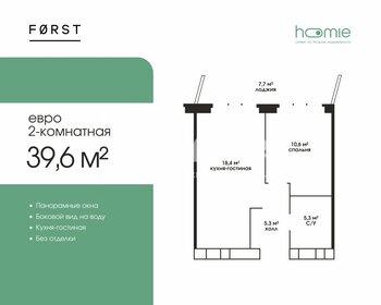 Квартира 39,6 м², 2-комнатная - изображение 1