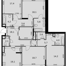 Квартира 139,2 м², 4-комнатная - изображение 1