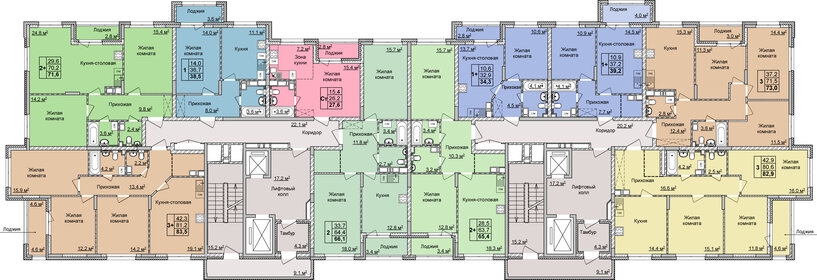 Квартира 66,1 м², 2-комнатная - изображение 2