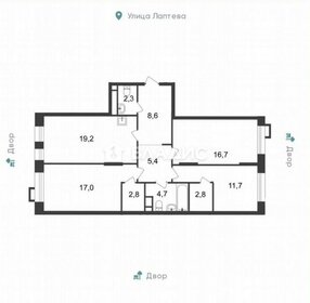 Квартира 91,4 м², 3-комнатная - изображение 1