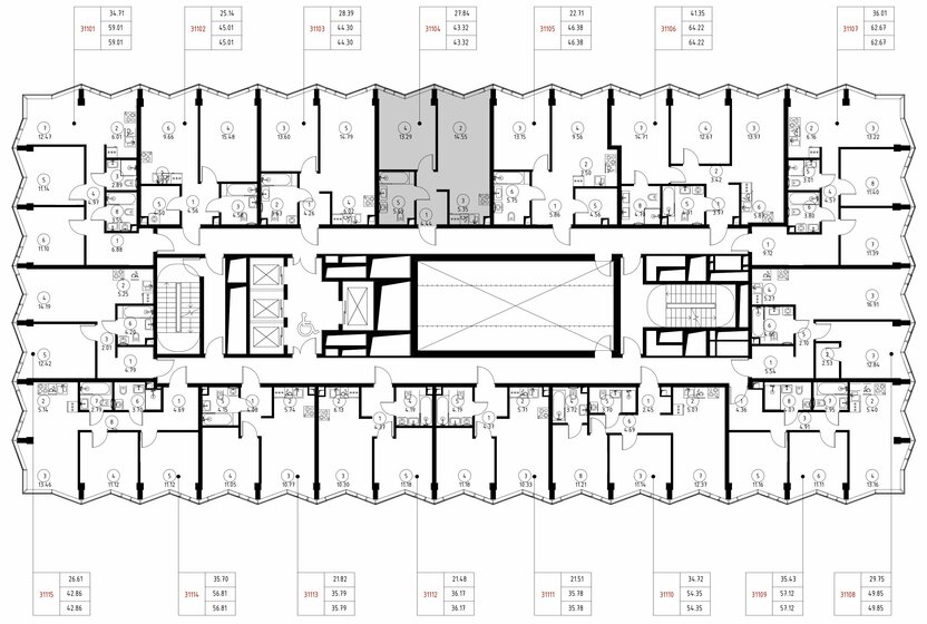 42,6 м², 1-комнатная квартира 29 204 672 ₽ - изображение 14