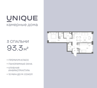 Квартира 93,3 м², 3-комнатная - изображение 1