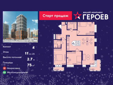 Квартира 75 м², 4-комнатная - изображение 1