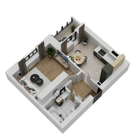 Квартира 37,3 м², 1-комнатная - изображение 4