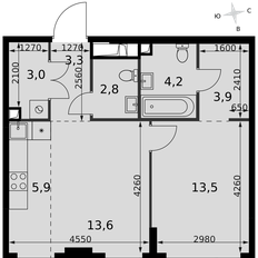 Квартира 50,2 м², 2-комнатная - изображение 2