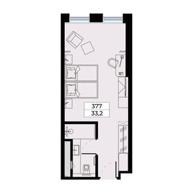 Квартира 33,2 м², студия - изображение 1