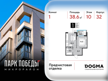 Квартира 38,6 м², 1-комнатная - изображение 1
