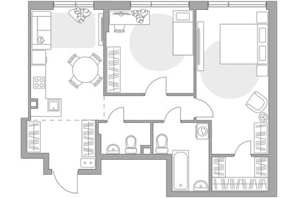Квартира 61,6 м², 2-комнатная - изображение 1