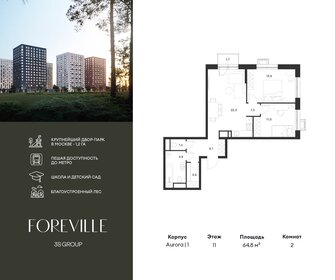 Квартира 64,8 м², 2-комнатная - изображение 1