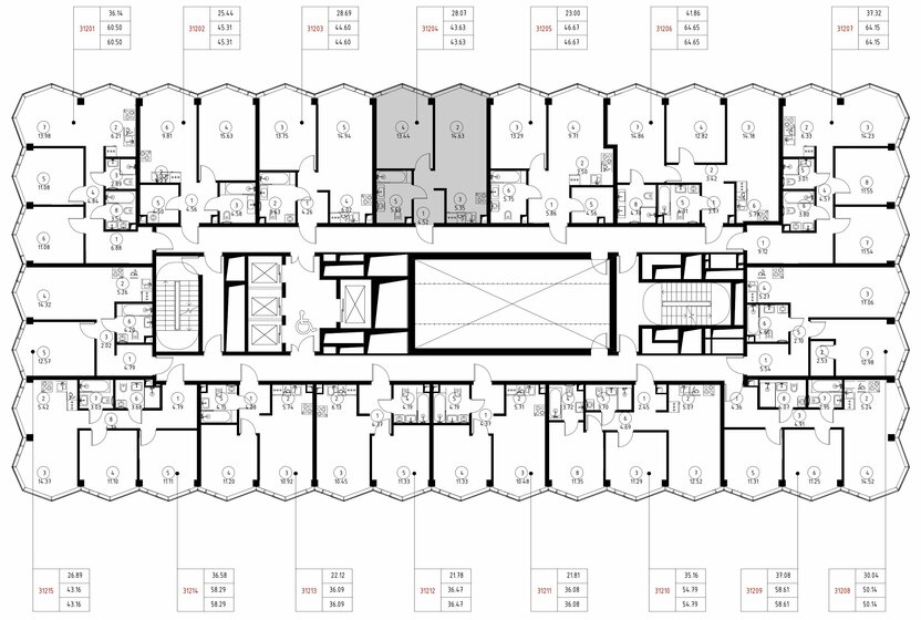 42,6 м², 1-комнатная квартира 29 204 672 ₽ - изображение 33
