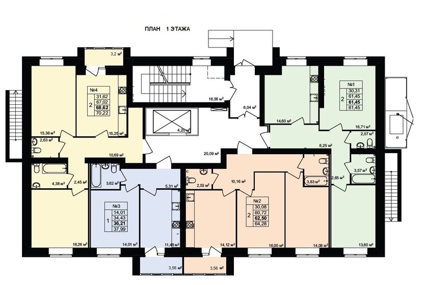 47,6 м², 1-комнатная квартира 5 849 880 ₽ - изображение 42