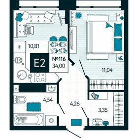 Квартира 34 м², 1-комнатная - изображение 1