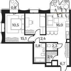 Квартира 62,2 м², студия - изображение 3