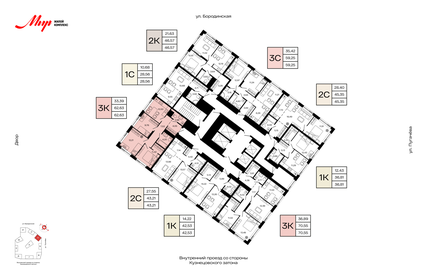 Квартира 62,6 м², 3-комнатная - изображение 2
